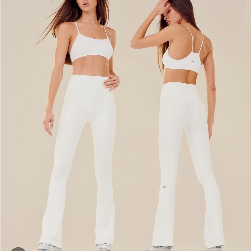split white flares never worn